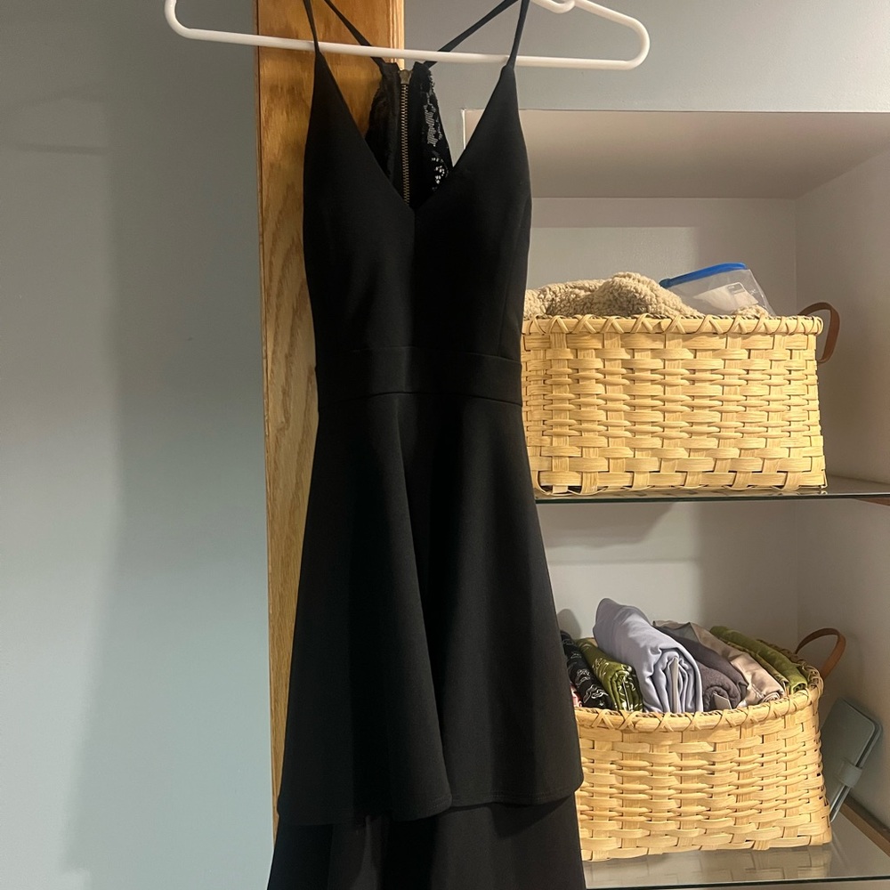 lace Black Formal mini Dress
